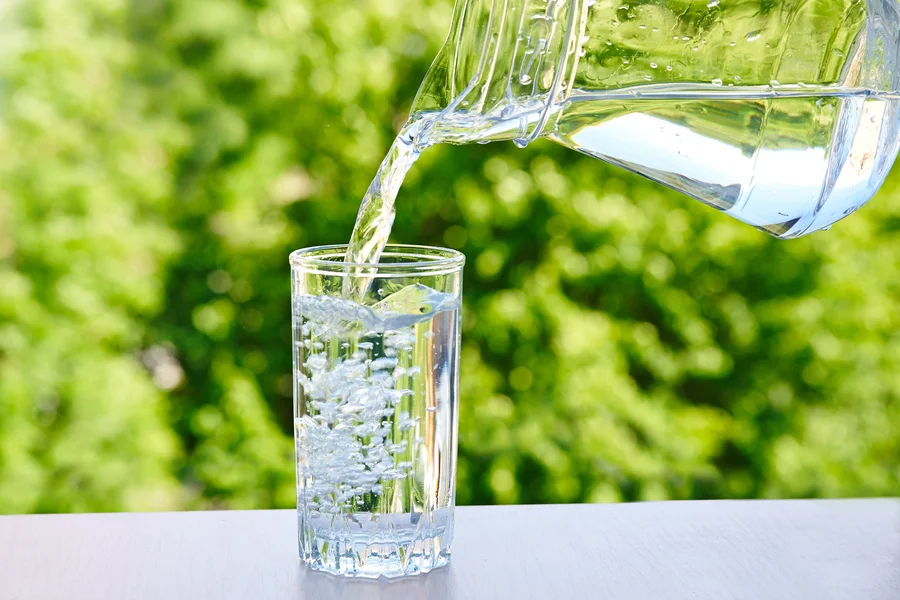 Glass of fresh water