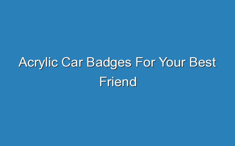 acrylic car badges for your best friend 18372