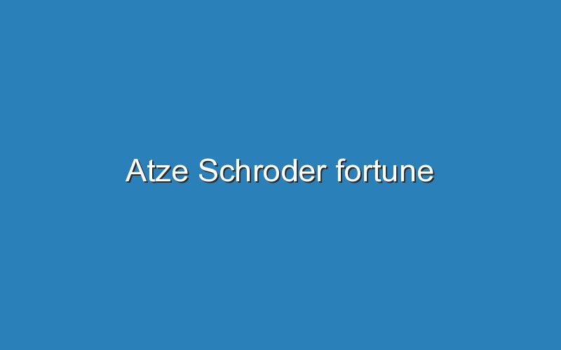 atze schroder fortune 10640