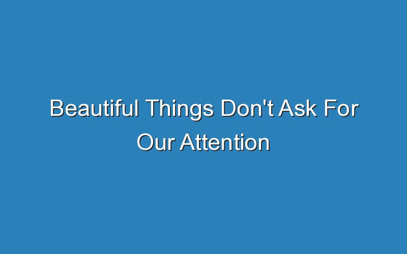 beautiful things dont ask for our attention 16645