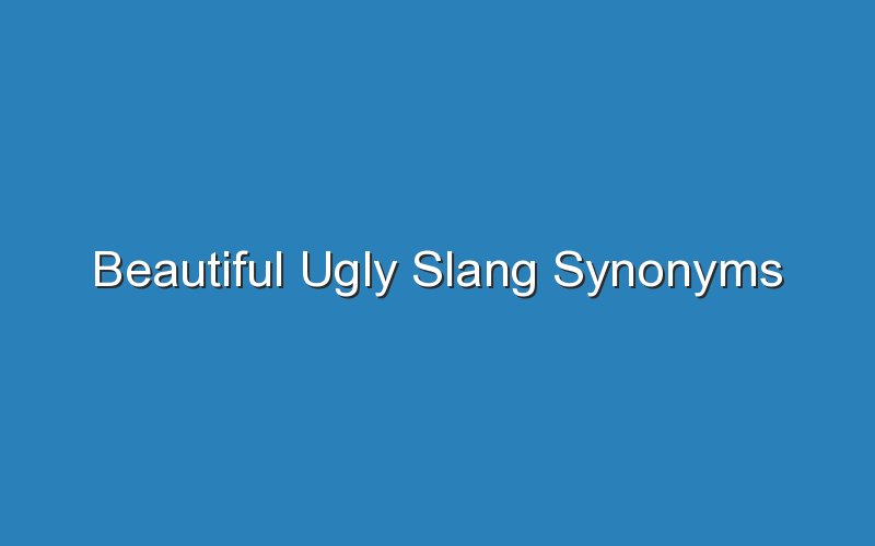 beautiful ugly slang synonyms 16797