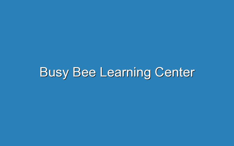 busy bee learning center 15642