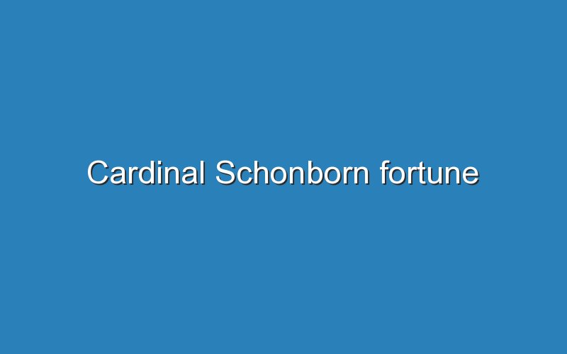 cardinal schonborn fortune 11750