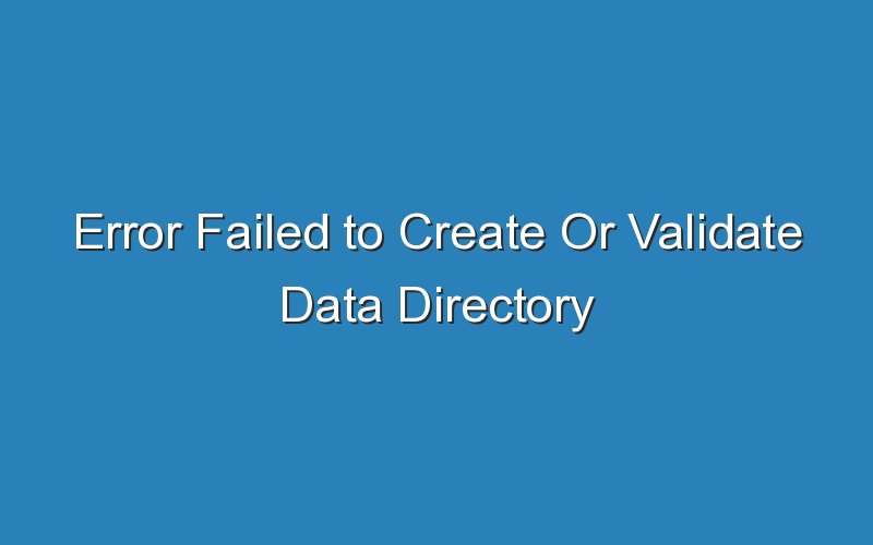 error failed to create or validate data directory kafka 16359