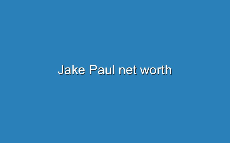 jake paul net worth 12366