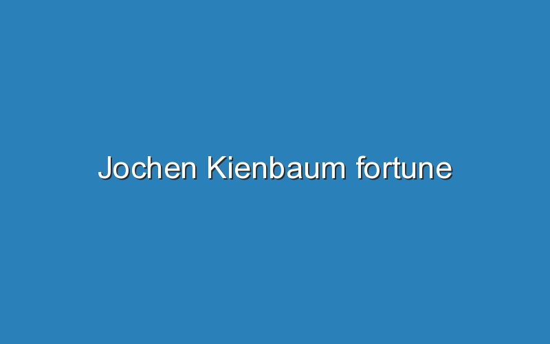 jochen kienbaum fortune 12766