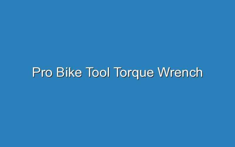 pro bike tool torque wrench 17927