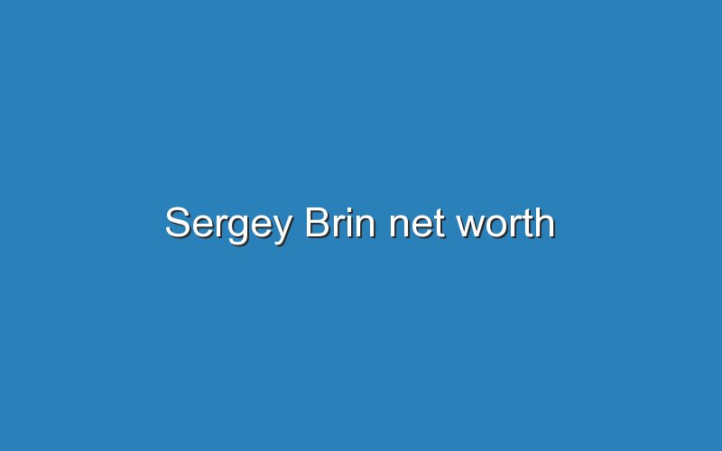 sergey brin net worth 12378