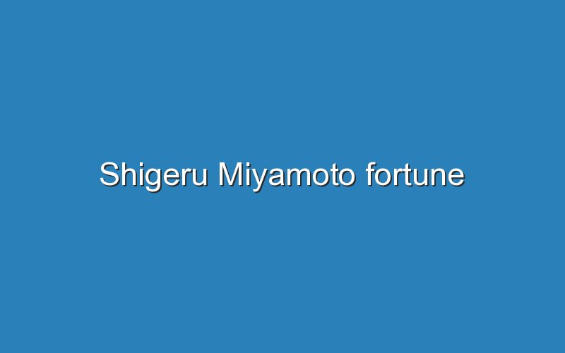 shigeru miyamoto fortune 12501