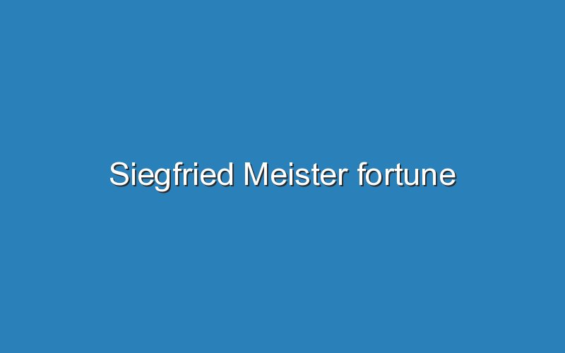 siegfried meister fortune 12657