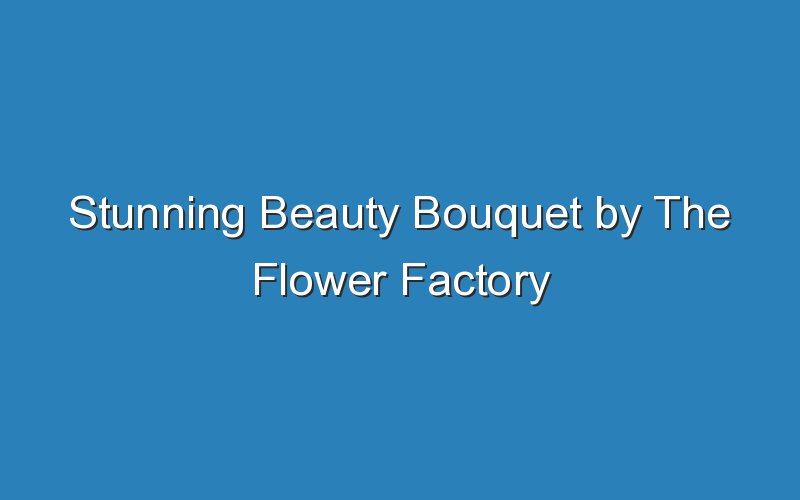 stunning beauty bouquet by the flower factory 16872