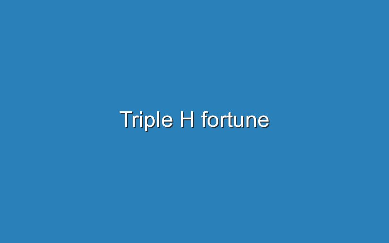 triple h fortune 11341