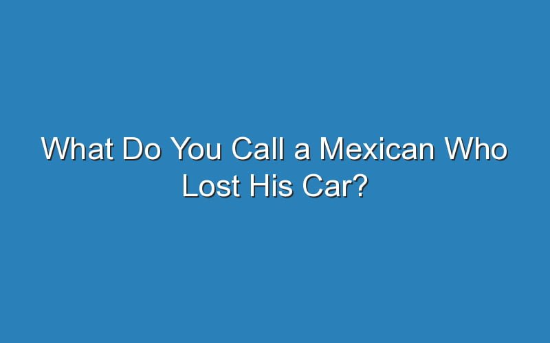 what-do-you-call-a-mexican-who-lost-his-car-updated-ideas