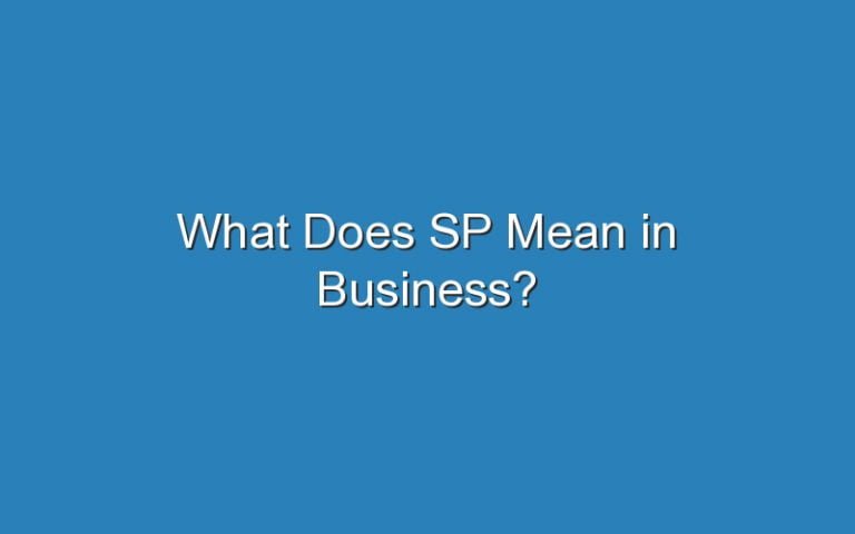 What Does SP Mean In Business Updated Ideas