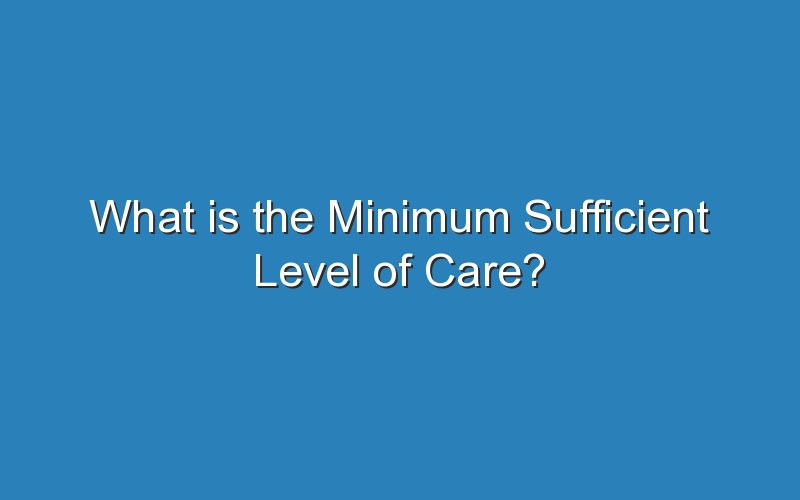 what is the minimum sufficient level of care 18708
