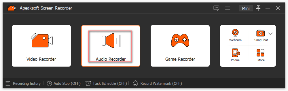 choose audio recorder