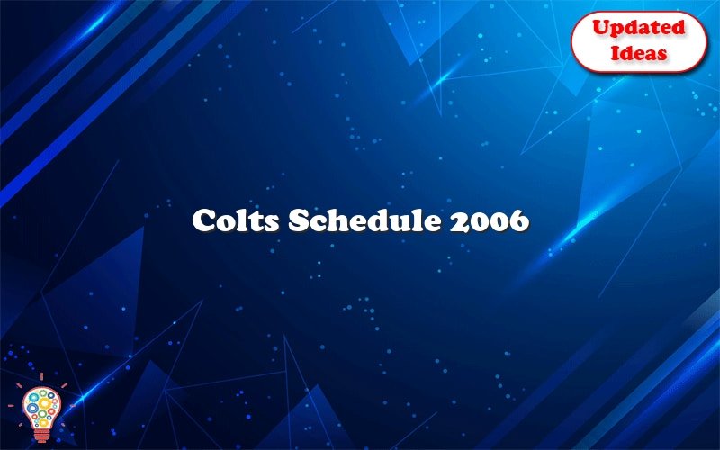 colts schedule 2006 30152