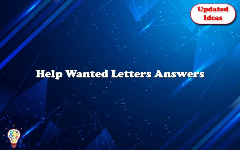 help wanted letters answers 36478