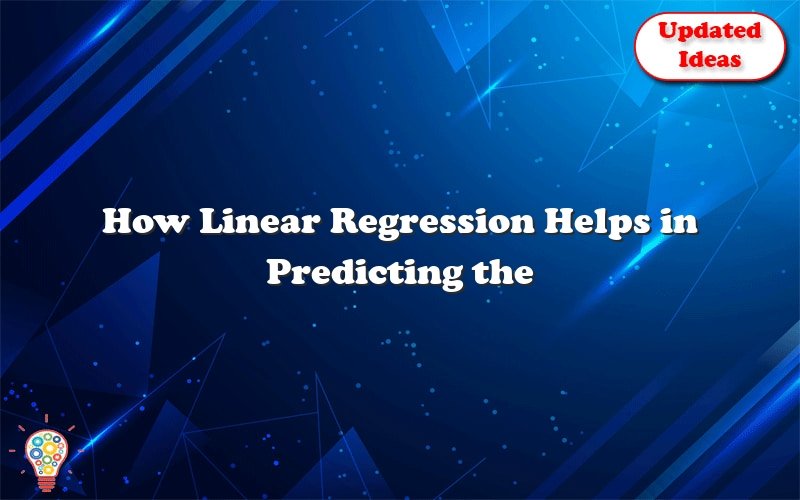 how linear regression helps in predicting the output 39071