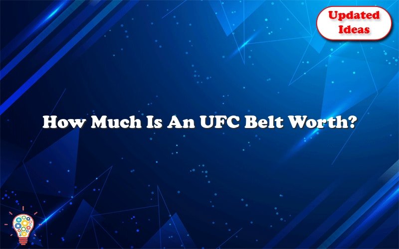 how much is an ufc belt worth 27666