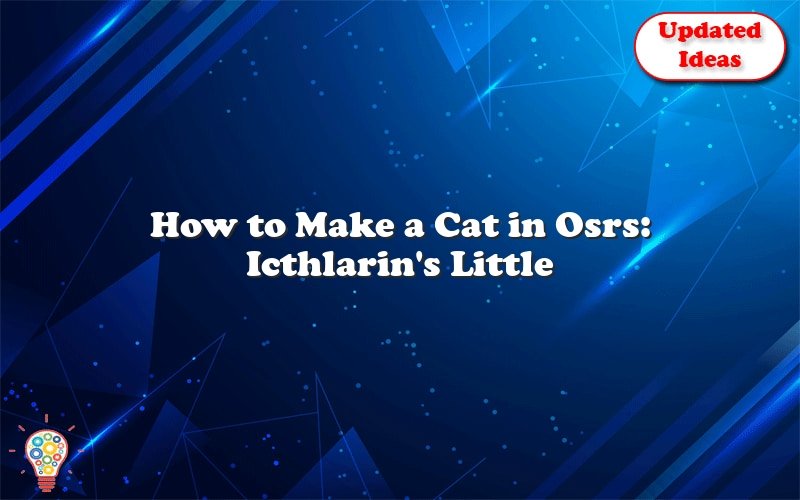 how to make a cat in osrs icthlarins little helper 24648