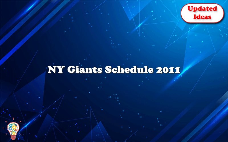 ny giants schedule 2011 29423