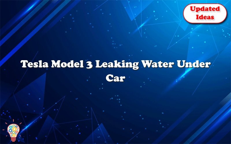 tesla model 3 leaking water under car 24564