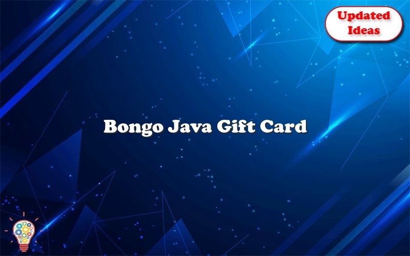 bongo java gift card 45755