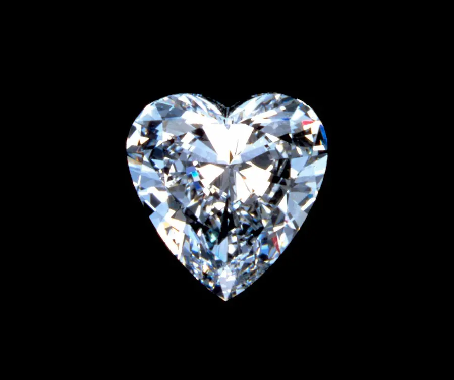 Heart cut diamonds