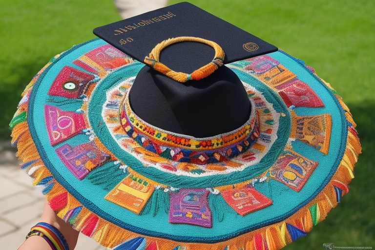 Graduation Cap Ideas Celebrating Mexican Heritage