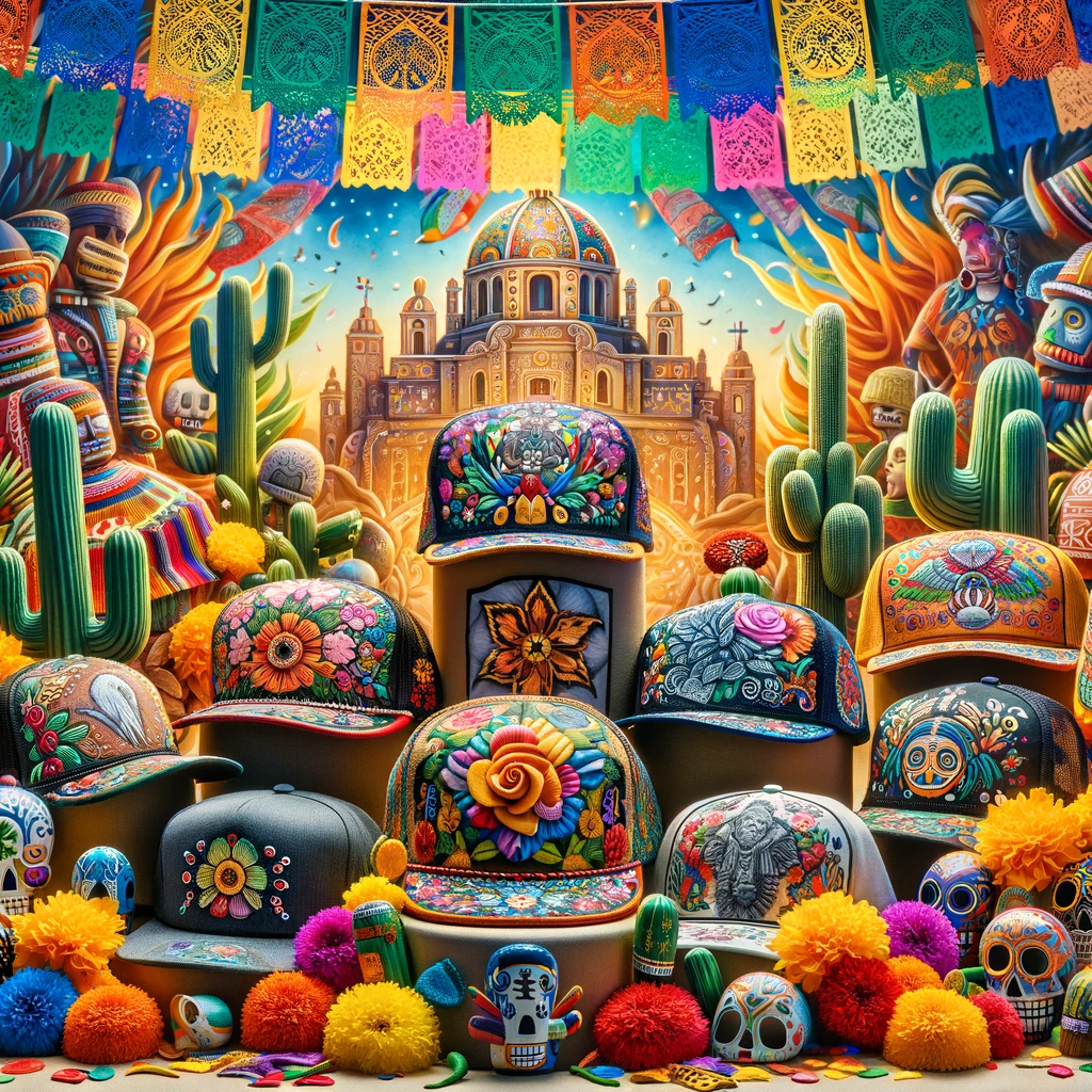 Fiesta of Colors Unique Mexican-Themed Cap Decoration Ideas