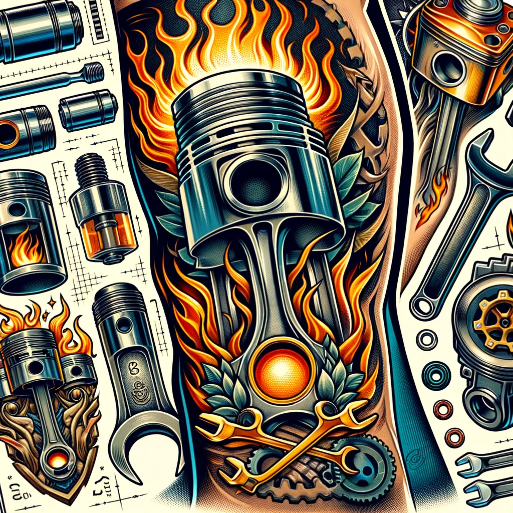 Revving Up Your Style Top Piston Tattoo Ideas for Automotive Enthusiasts
