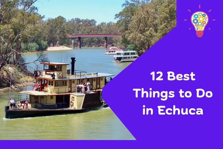 Historic paddle steamer PS Emmylou cruising on the Murray River in Echuca, Victoria, showcasing one of the best things to do in the region.