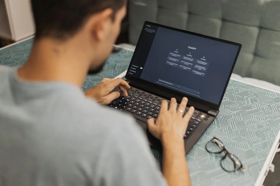 A digital interface showing an AI project management dashboard with task predictions