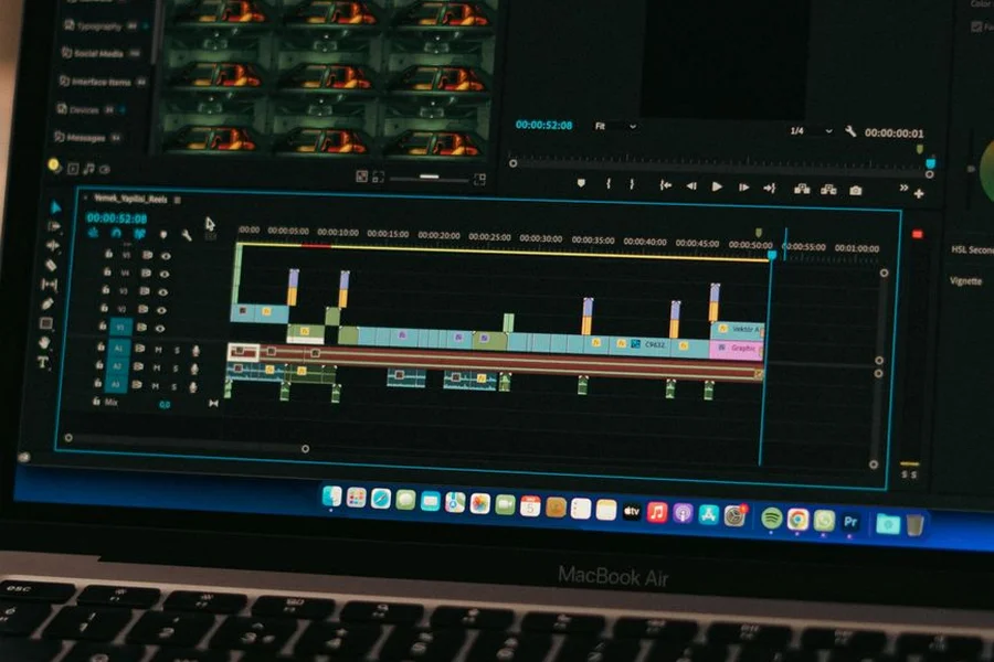 No Code App Workflow Design A visual workflow logic diagram displayed on a modern laptop screen